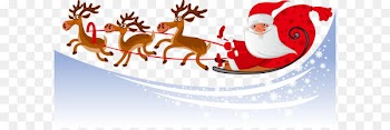 Santa Claus parade New Year's Eve December - Vector Christmas snow background elements 