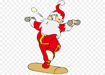 Santa Claus Physical exercise Physical fitness Clip art - Santa ...