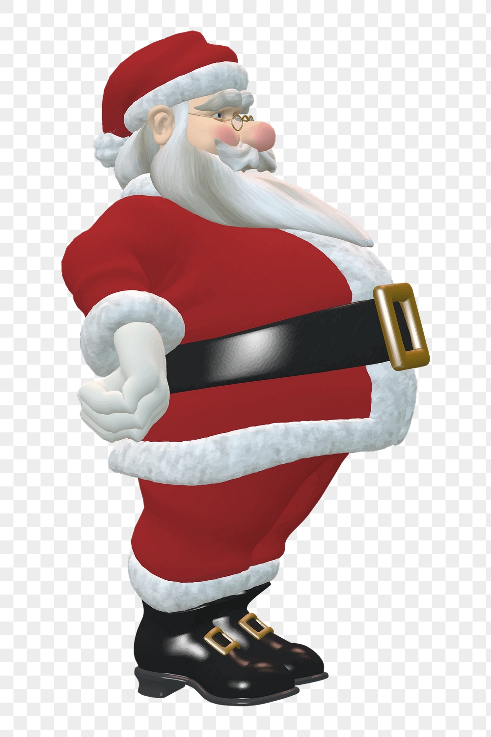 Santa Claus png 3D sticker, | Free PNG - rawpixel