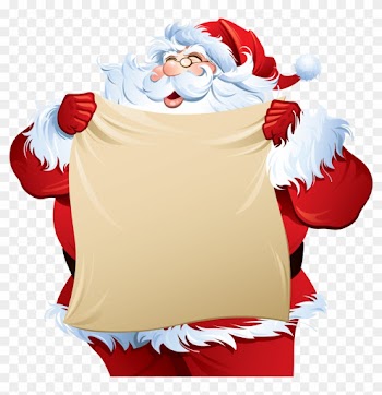 Santa Claus Png Image - Santa Claus Checking List Clipart