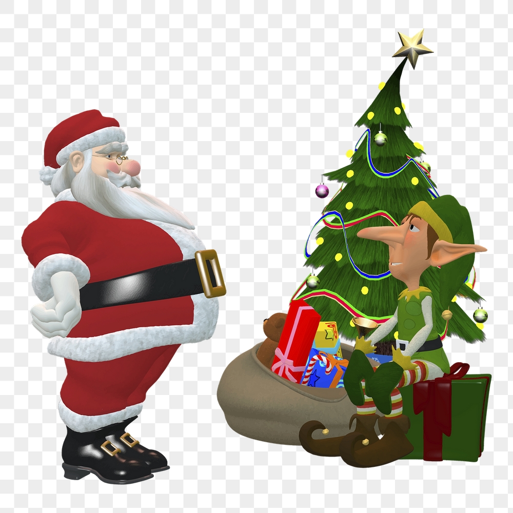 Santa Claus png sticker, 3D | Free PNG - rawpixel
