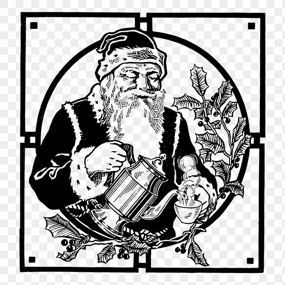 Santa Claus png sticker, vintage | Free PNG - rawpixel