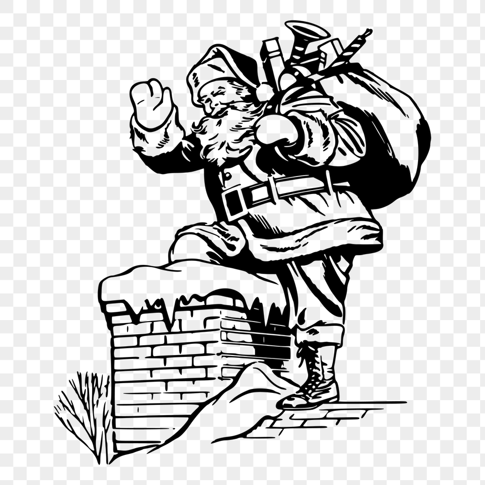 Santa Claus png sticker, vintage | Free PNG - rawpixel