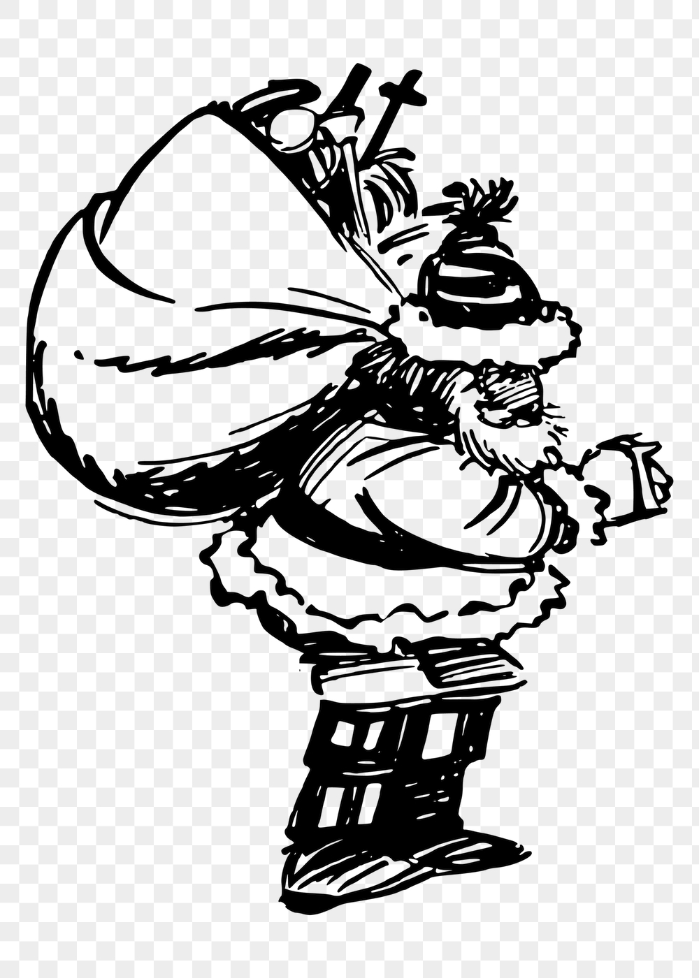 Santa Claus png sticker, vintage | Free PNG - rawpixel
