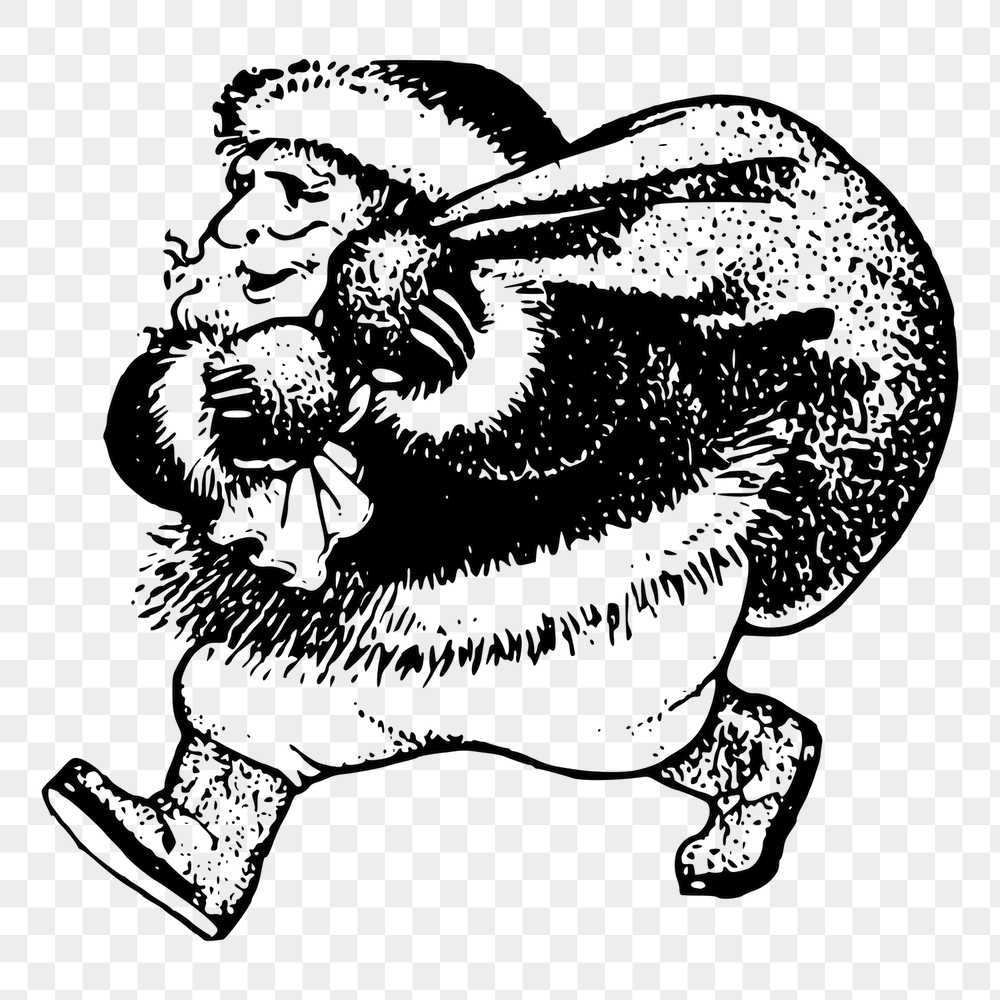 Santa Claus png sticker, vintage | Free PNG - rawpixel