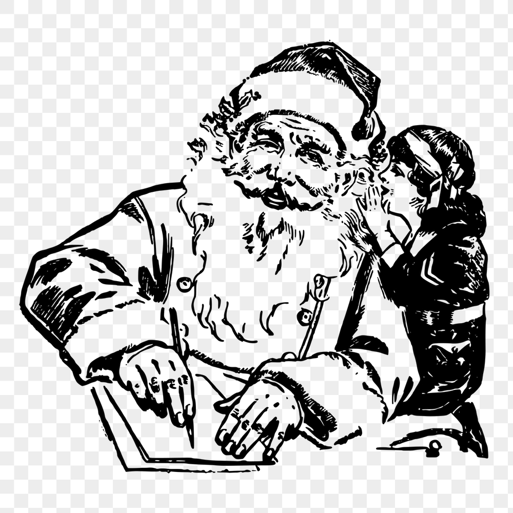 Santa Claus png sticker, vintage | Free PNG - rawpixel