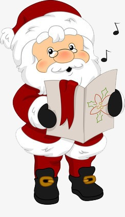 Santa Claus Reading, Reading Clipart, Santa Clipart, Humming PNG ...
