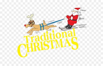 Santa Claus Reindeer Christmas Illustration - Ski Santa 