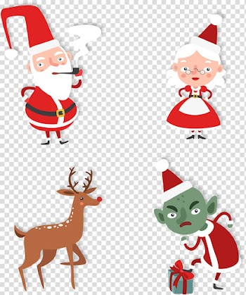 Santa Claus Reindeer Christmas ornament , Smoking Santa transparent background PNG clipart