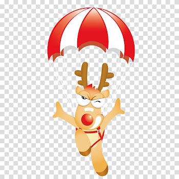 Santa Claus Reindeer Christmas, reindeer transparent background PNG clipart