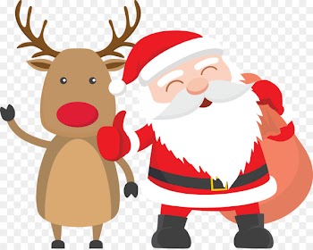 Santa Claus Reindeer Father Christmas Child - Vector Santa Claus with elk 