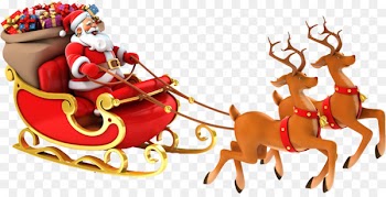 Santa Claus Reindeer Rudolph Sled Clip art - santa claus 