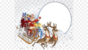 Santa Claus Reindeer Sled Christmas - Santa Claus driving 