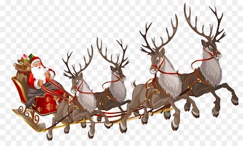 Santa Claus Reindeer Sled Clip art - Santa Sled Cliparts 