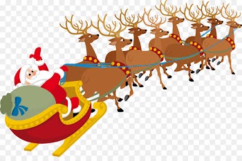 Santa Claus Reindeer Sled Clip art - santa sleigh 