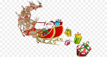 Santa Claus Rudolph Reindeer Sled Clip art - Sleigh PNG HD 
