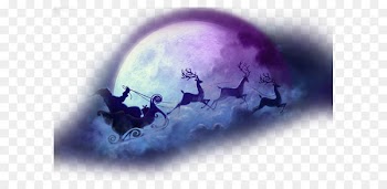 Santa Claus's reindeer Christmas Eve NORAD Tracks Santa - Christmas Christmas moon transparent background element material 