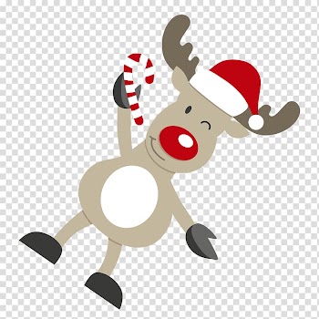 Santa Claus's reindeer Santa Claus's reindeer Christmas card, Cartoon Christmas reindeer material blink transparent background PNG clipart