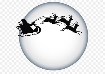 Santa Claus's reindeer Santa Claus's reindeer Silhouette Clip art - Santa Clause and Moon Shade Transparent PNG Clipart 