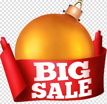 Santa Claus Sales Advertising Illustration, Christmas ball ribbon Promotions transparent background PNG clipart
