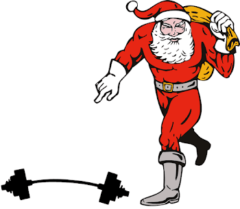 Santa Claus Says Merry Christmas & To Deadlift More