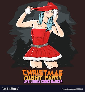  					Santa claus sexy girl dancer vector image														