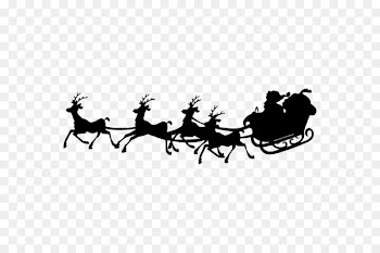 Santa Claus Silhouette Sled Clip art - santa claus 