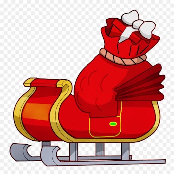 Santa Claus, Sled, Christmas Day, Cartoon PNG
