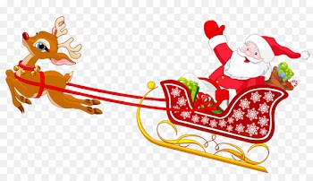 Santa Claus Sled Clip art - santa sleigh 