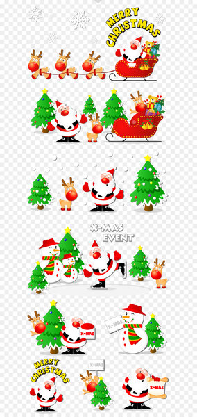 Santa Claus Snegurochka Reindeer Christmas tree - Santa Claus and Christmas tree 