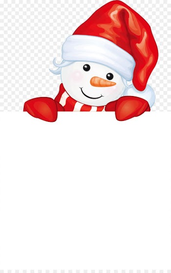 Santa Claus Snowman Christmas Paper - Cartoon white snowman 