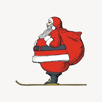 Santa Claus sticker, Christmas character | Free PSD - rawpixel