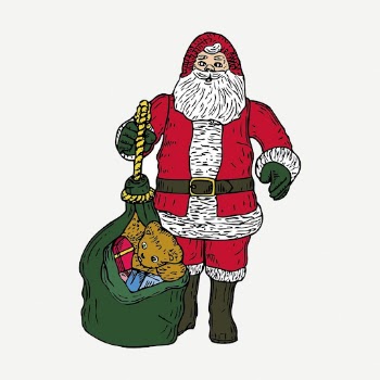 Santa Claus sticker, Christmas vintage | Free PSD - rawpixel