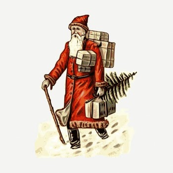 Santa Claus sticker, Christmas vintage | Free PSD - rawpixel