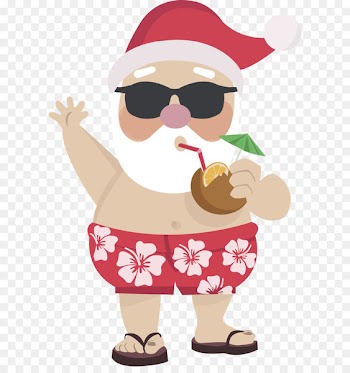 Santa Claus wearing pants 