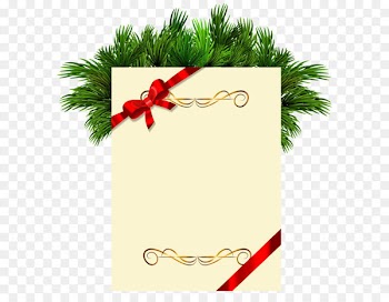 Santa Claus Wedding invitation Clip art - Christmas Blank with Pine Branches PNG Clipart Picture 
