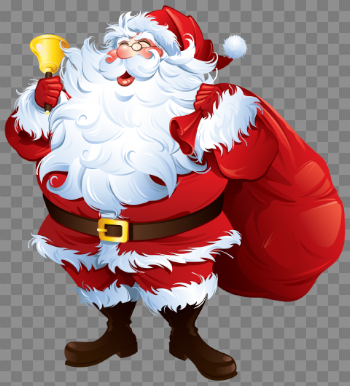 santa claus with bell and bag png - Free PNG Images | TOPpng