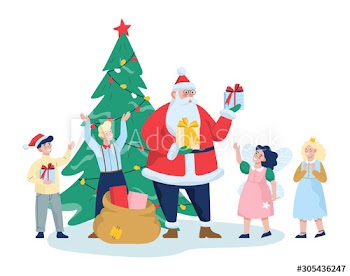 Santa Claus with gifts for children