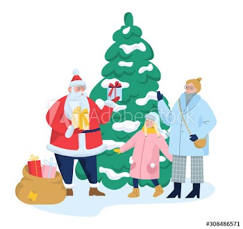 Santa Claus with gifts for children