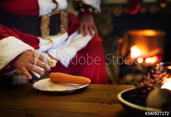 Santa Claus with snack