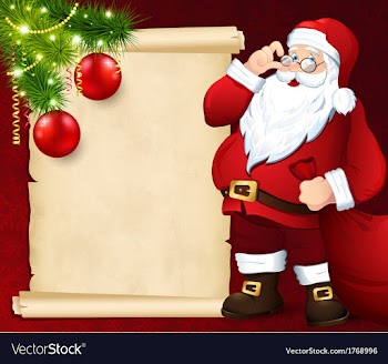  					Santa Claus with the card vector&nbsp;image														