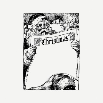 Santa clause collage element, black | Free PSD Illustration - rawpixel