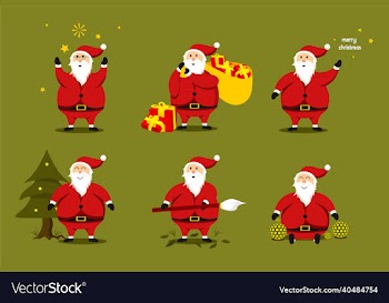 santa clause collection flat design