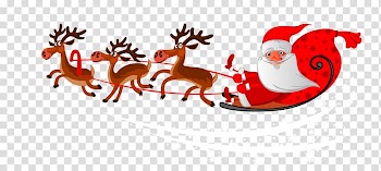 Santa Clauss reindeer Mrs. Claus Rudolph Christmas, Santa's sleigh transparent background PNG clipart