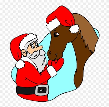 Santa Clipart Horse - Horse Christmas Clip Art