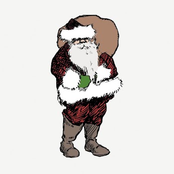 Santa collage element, vintage Christmas | Free PSD - rawpixel