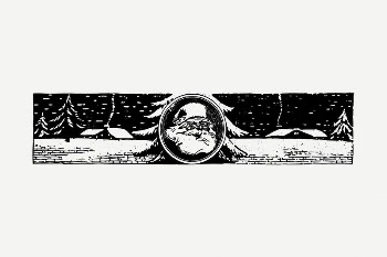 Santa divider collage element, vintage | Free PSD Illustration - rawpixel