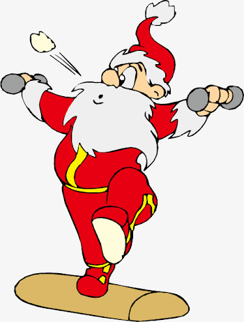Santa Fitness, Santa Vector, Fitness Vector, Christmas PNG and ...