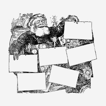 Santa frames drawing, vintage Christmas | Free Photo - rawpixel