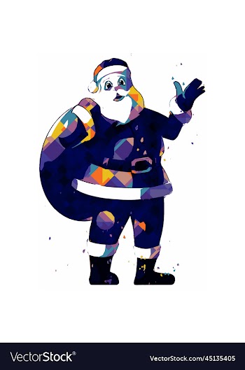 santa gift colorful poster image
